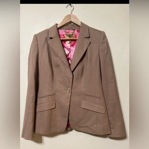 Ted Baker Brown Blazer with Pink Lining